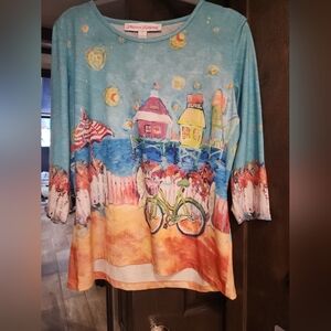 Leoma Lovegrove Colorful Scenic Tunic Top